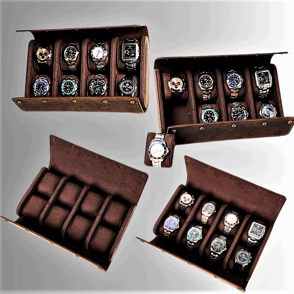 Organizer per Orologi: Eleganza Artigianale e Lusso Intramontabile in Vera Pelle