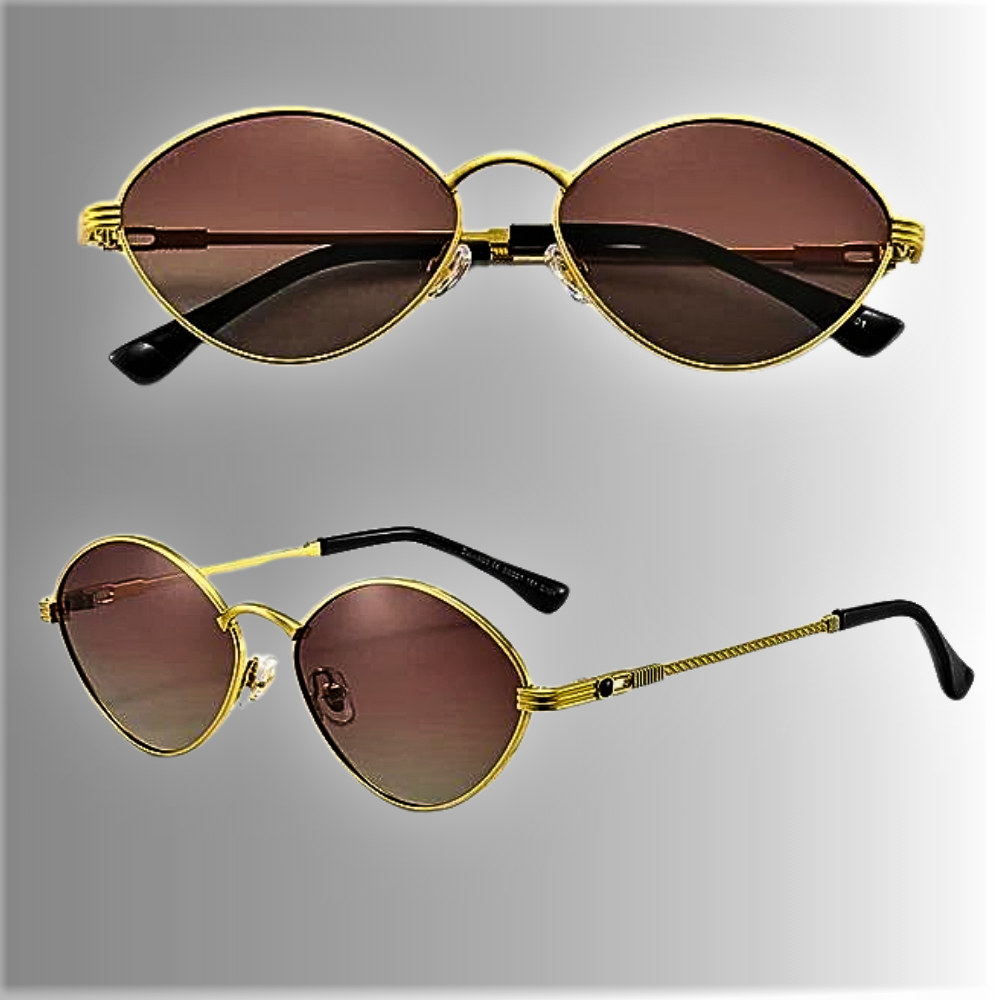 Gafas de sol GCV de aleación de titanio ovaladas: elegancia atemporal