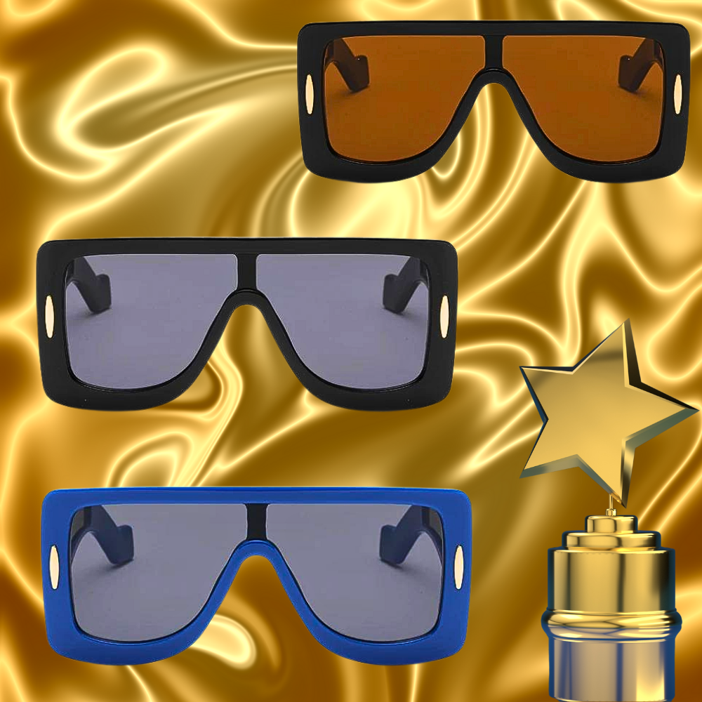 Occhiali da Sole "Avant-Garde" con Montatura Oversize Fashion