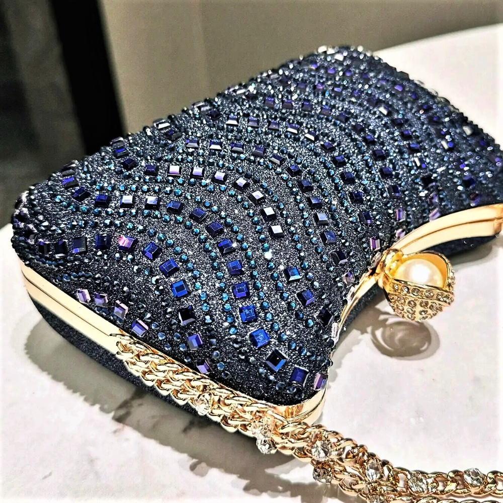 Borsetta da Sera "Dual Glam" con Cristalli e Strass