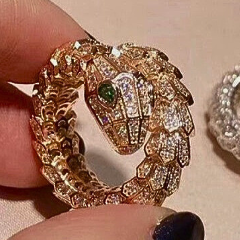 Conjunto de pulsera y anillo "Serpiente" Oda a la maestría orfebre italiana