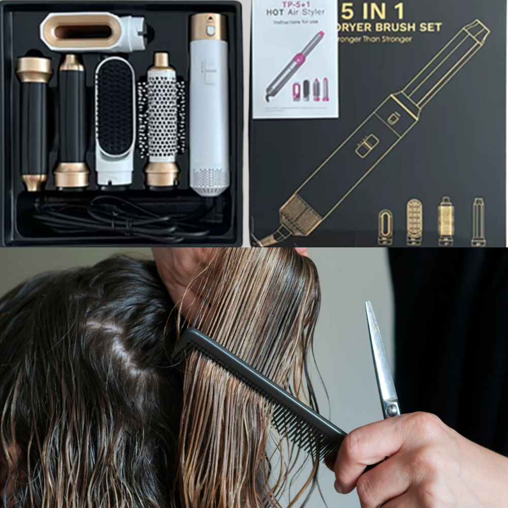 Dispositivo multifunción profesional para peluqueros: 5 funciones en 1 para un cabello perfecto