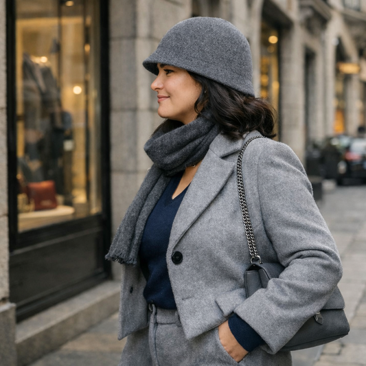 Cappello a Secchiello in Misto Lana