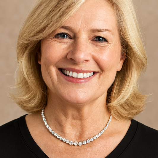 Collana Tennis a Scalare con Moissaniti