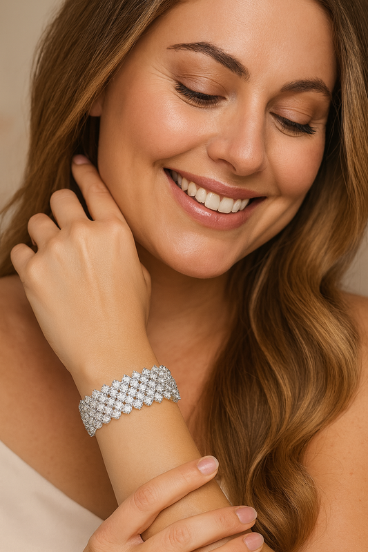 Bracciale a Tappeto con Moissaniti D Color