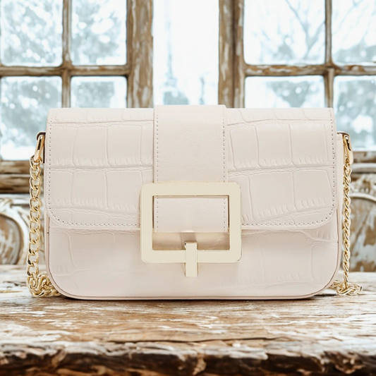 Mini Bag Bianca in Vera Pelle