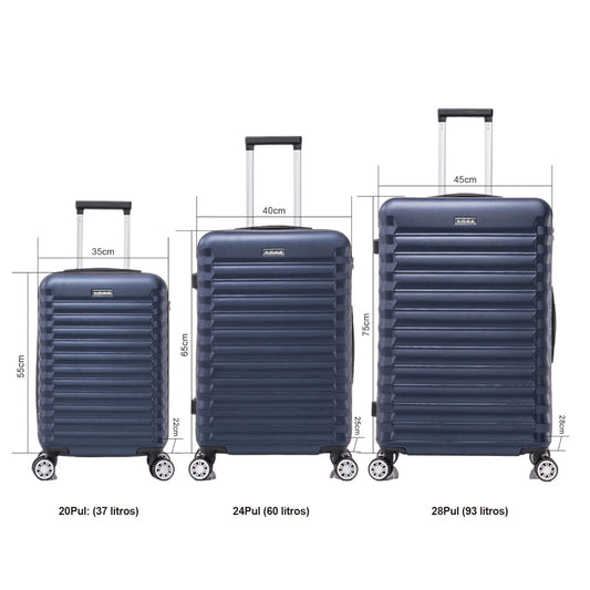 Set of elegant travel suitcases: lightweight abs housing, numeric lock, 4 360 swivel wheels ° , telescopic aluminum handle | Suitcase set | Cabin suitcase trolley set (66990 m013 8001 8002 8008 6020 d1)