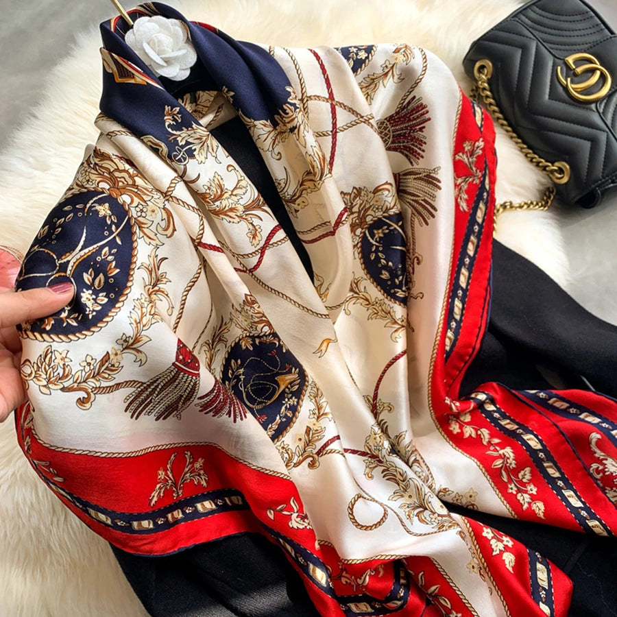 Foulard 100% Seta Pura di Gelso a Stampe Fashion