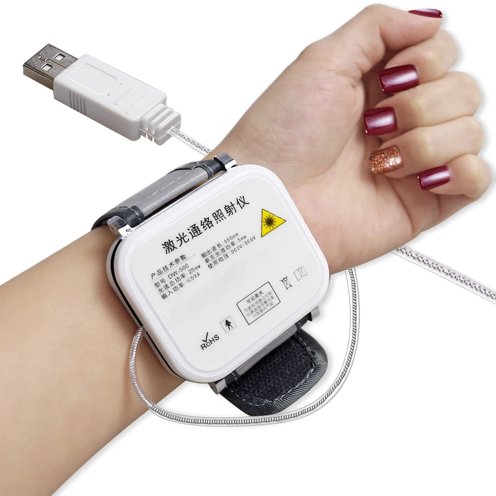 650nm Laser Therapy Wrist Diode LLLT Watch Diabetes Hypertension Cholesterol Treatment Laser Physiotherapy Watch Accessories