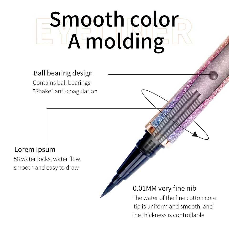 RED SIREN Lash Glue Pen Wholesale Black Liquid Eyeliner Glue Pen Magnetic Eyeliner Private Label Cosmetics Eye Liner