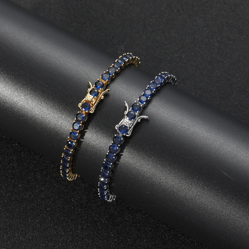 Bracciali Tennis con Zirconi Colorati di qualità AAA da 4 mm