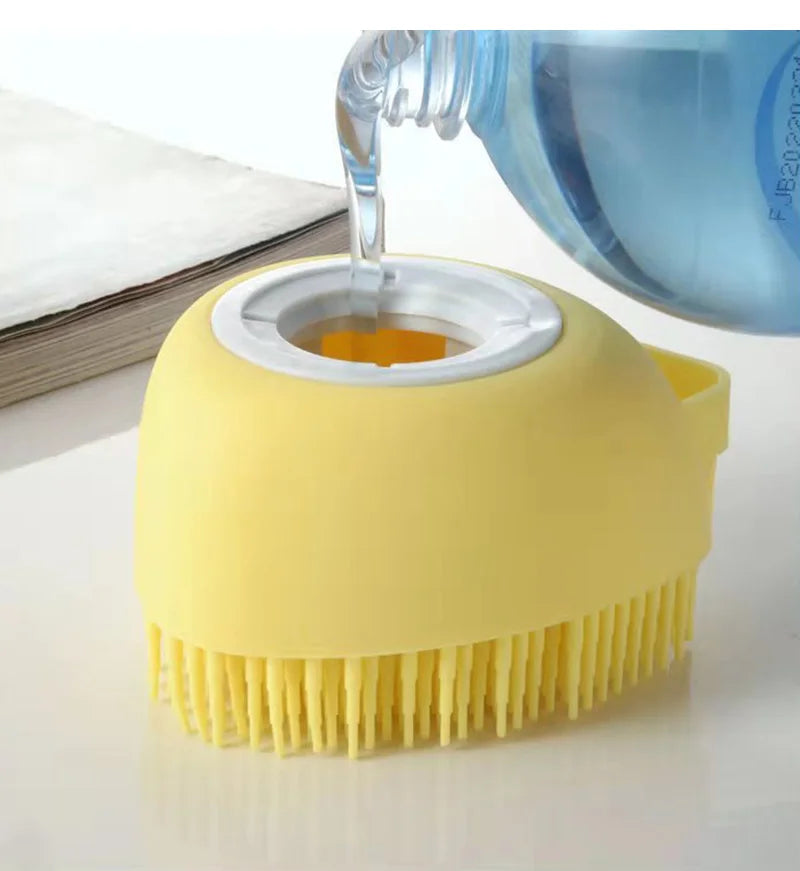 Silicone Shampoo Bath Brush Massage Comb Grooming Scrubber Brush Bathing Accessories Baby Kids Silicon Body Scrubber
