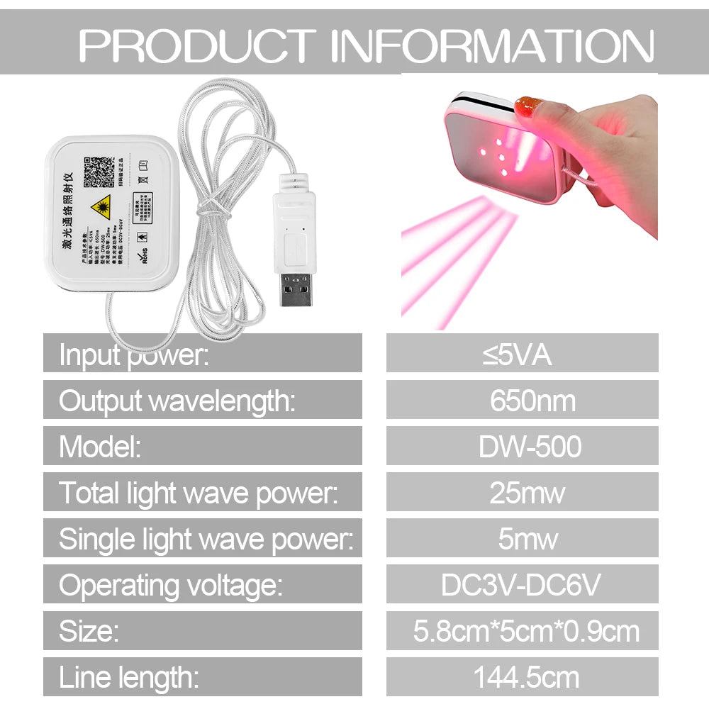 650nm Laser Therapy Wrist Diode LLLT Watch Diabetes Hypertension Cholesterol Treatment Laser Physiotherapy Watch Accessories