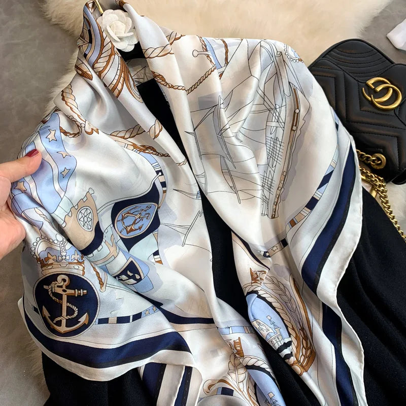 Foulard 100% Seta Pura di Gelso a Stampe Fashion