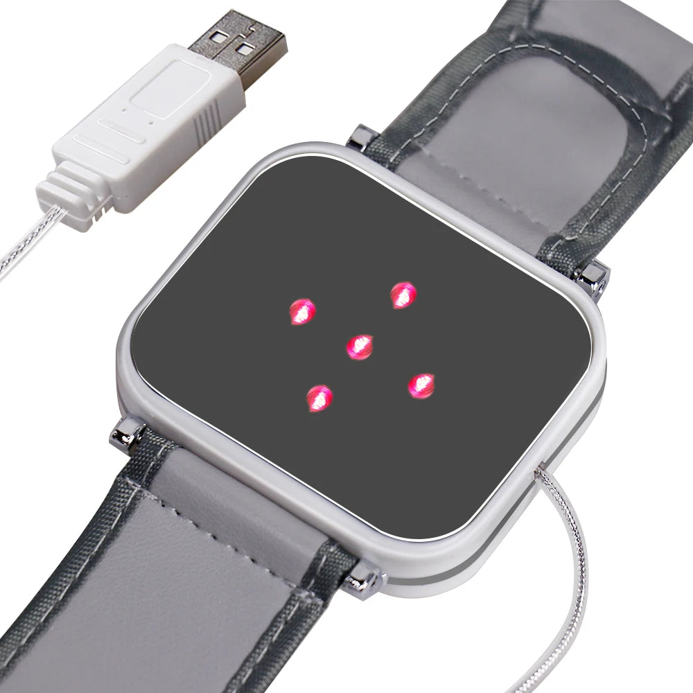650nm Laser Therapy Wrist Diode LLLT Watch Diabetes Hypertension Cholesterol Treatment Laser Physiotherapy Watch Accessories