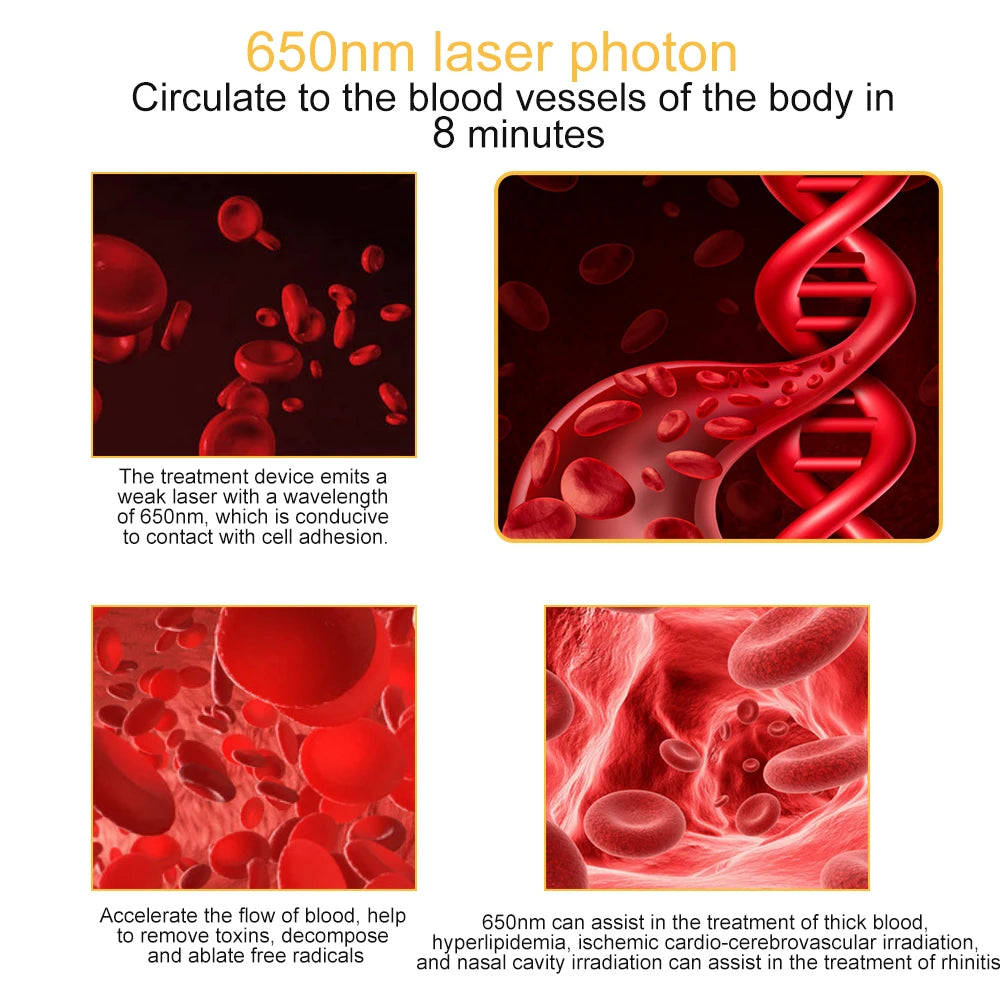 650nm Laser Therapy Wrist Diode LLLT Watch Diabetes Hypertension Cholesterol Treatment Laser Physiotherapy Watch Accessories