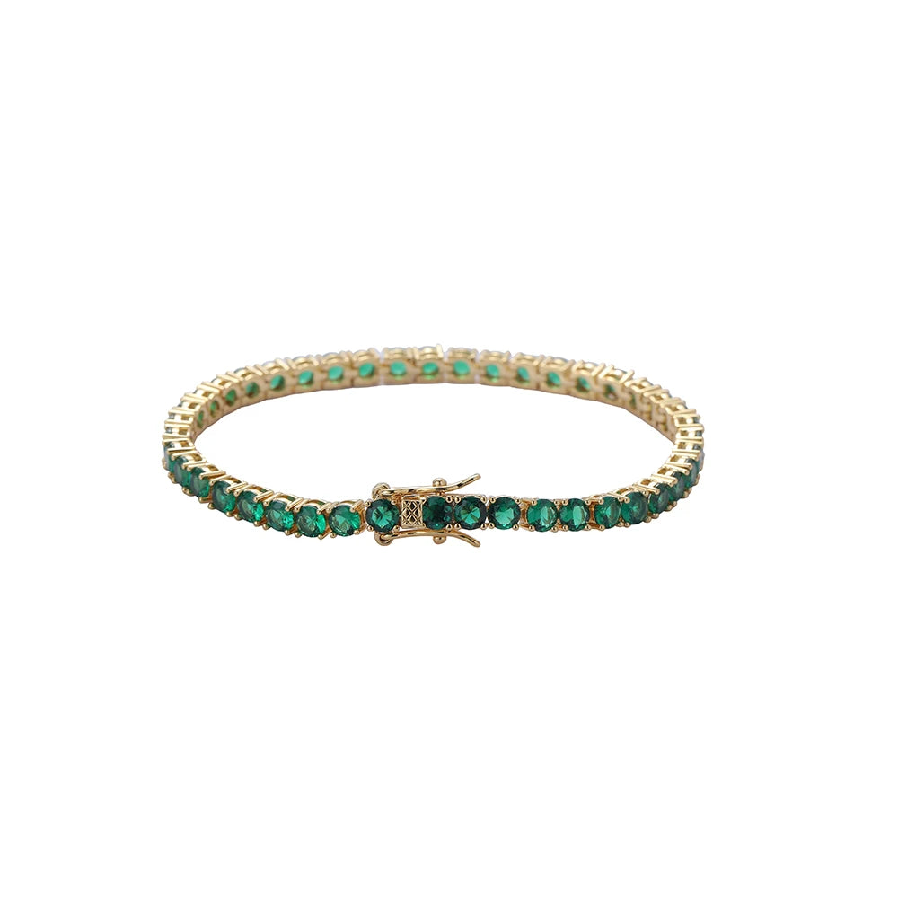 Bracciali Tennis con Zirconi Colorati di qualità AAA da 4 mm
