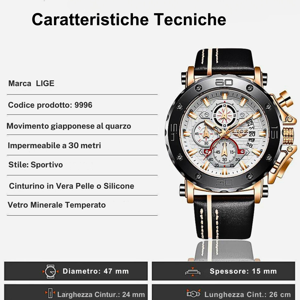Cronógrafo LIGE: un triunfo de estilo y personalidad para los más audaces