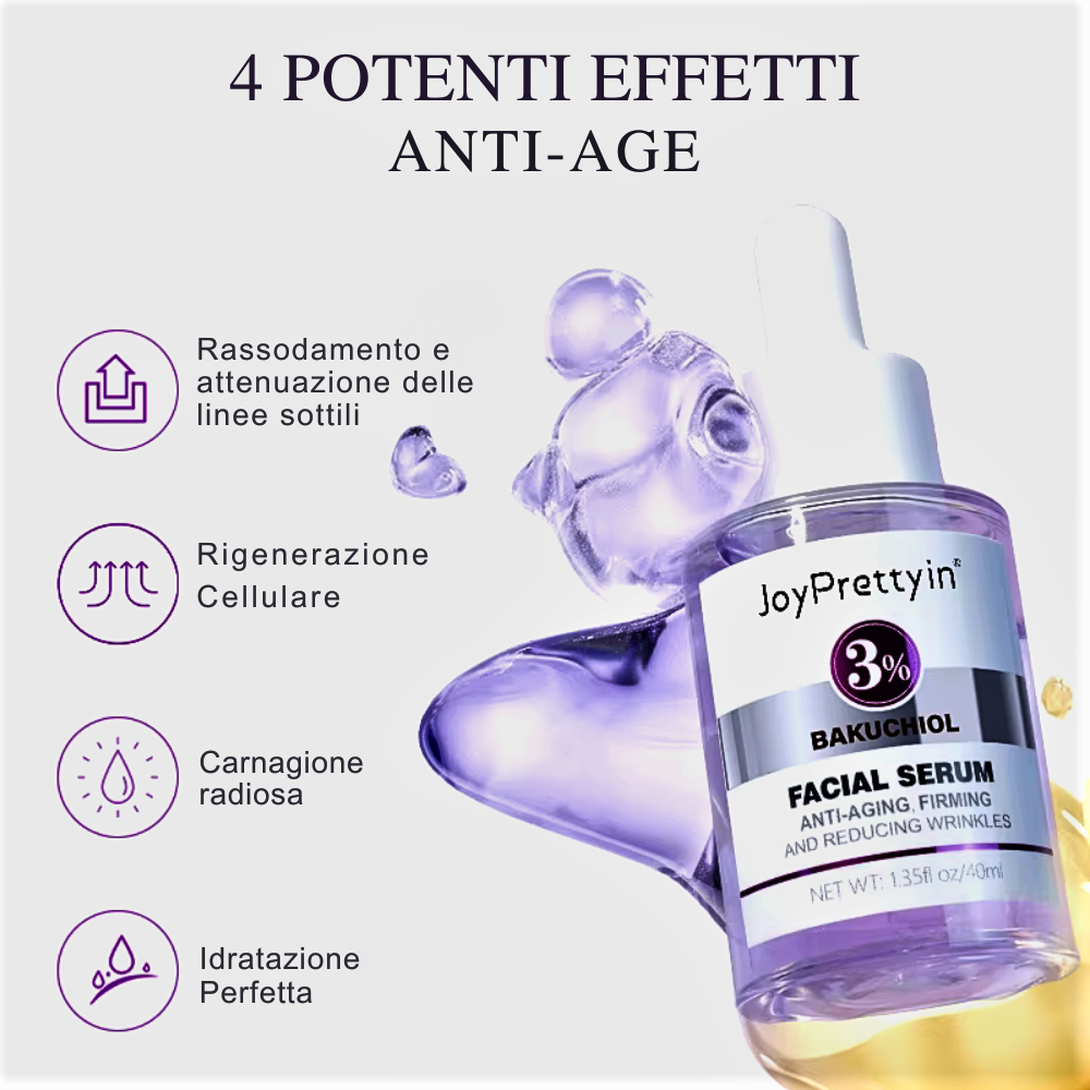 Suero facial antiedad Bakuchiol: juventud y luminosidad para tu piel
