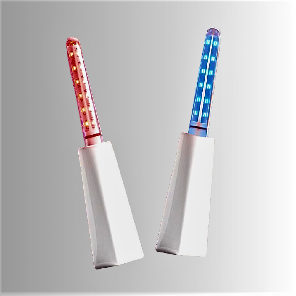 Dispositivo de terapia ginecológica con LED fotónicos azules y rojos