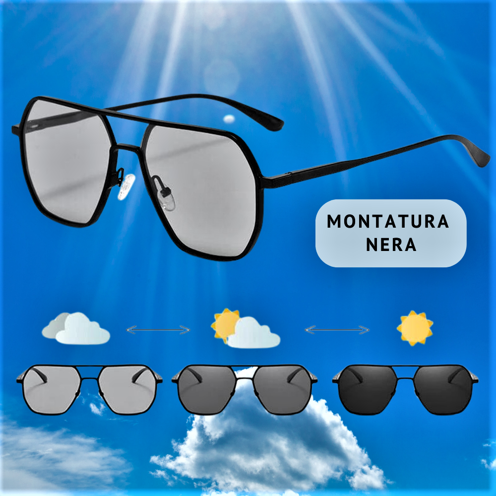 Gafas de sol fotocromáticas de lujo “Pilot Shining”