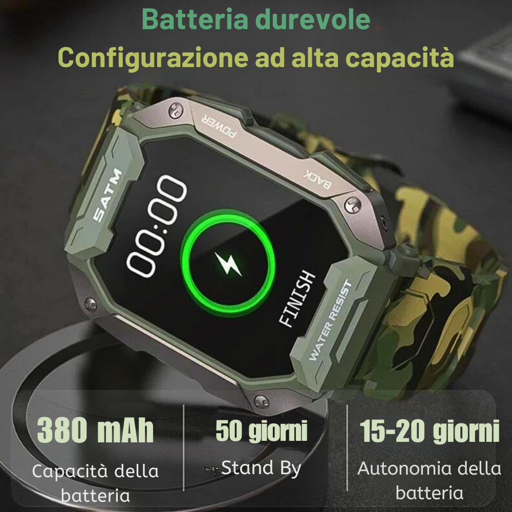 Smartwatch deportivo: resistente al agua hasta 50 m y funciones avanzadas