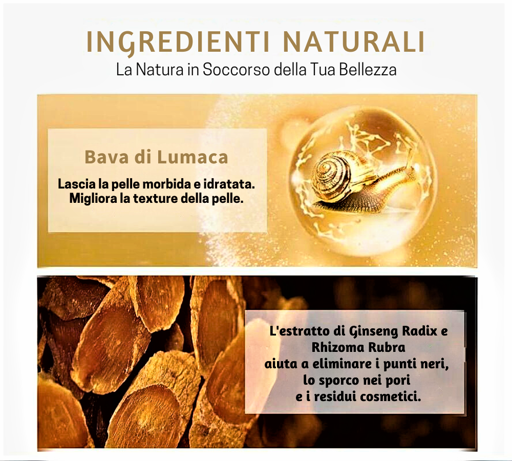 Mascarilla de belleza con colágeno, oro de 24 quilates, baba de caracol y raíz de ginseng