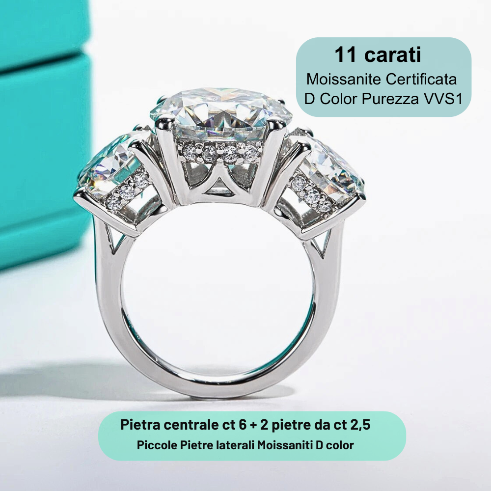 Trilogy 11 Carati – Collezione Moissanite GlamLuxe