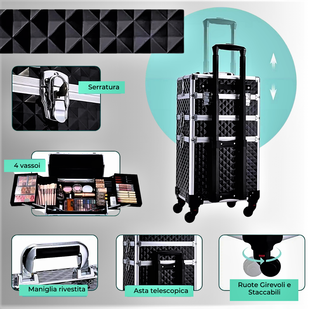Carrito de belleza profesional: organización y estilo a tu alcance