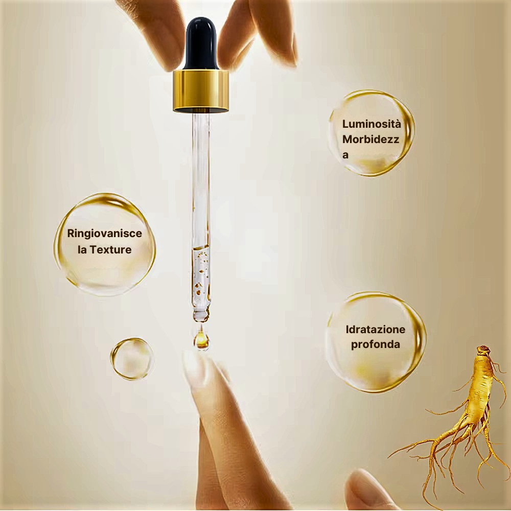 Siero Innovativo Anti-Age con Ginseng, Astaxantina, Acido Ialuronico e Polipeptidi d’Oro