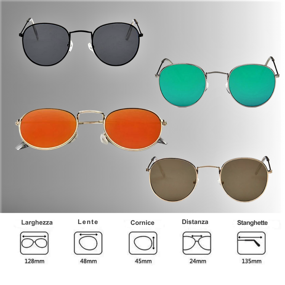 Gafas de sol "Pilot" Elegancia y color en metal