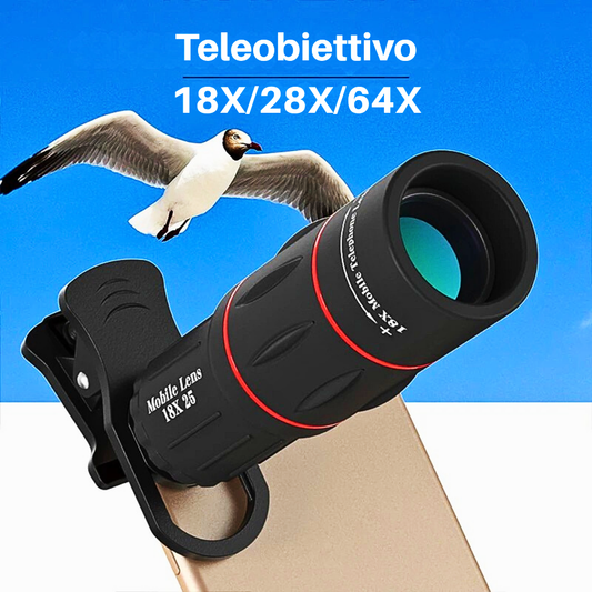 Teleobiettivo Professionale per Smartphone con Zoom Ottico fino a 64X