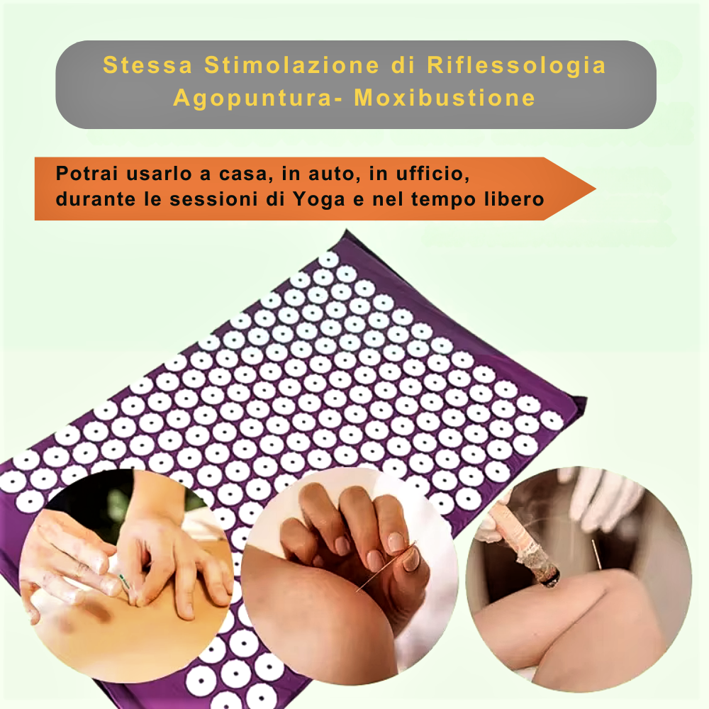 Set de esterilla y cojín de yoga con acupresión: bienestar oriental al alcance de todos