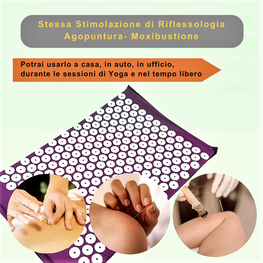 Set Tappetino e Cuscino Yoga per Agopressione
