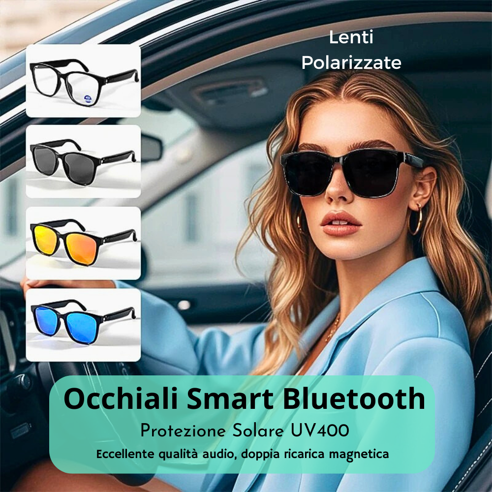 Occhiali da Sole Smart con Bluetooth e Protezione UV400