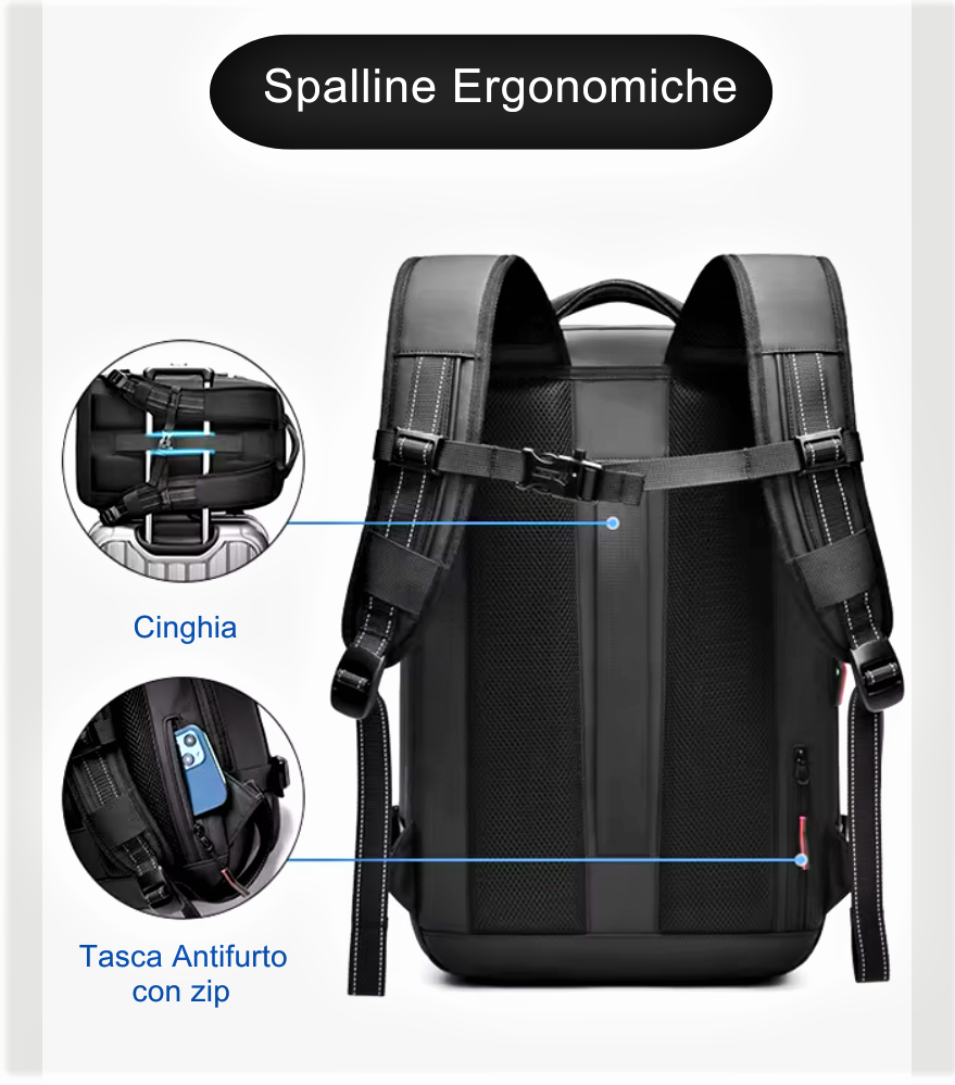 Mochila expandible con bomba de vacío 3 en 1: la innovación revoluciona tus viajes