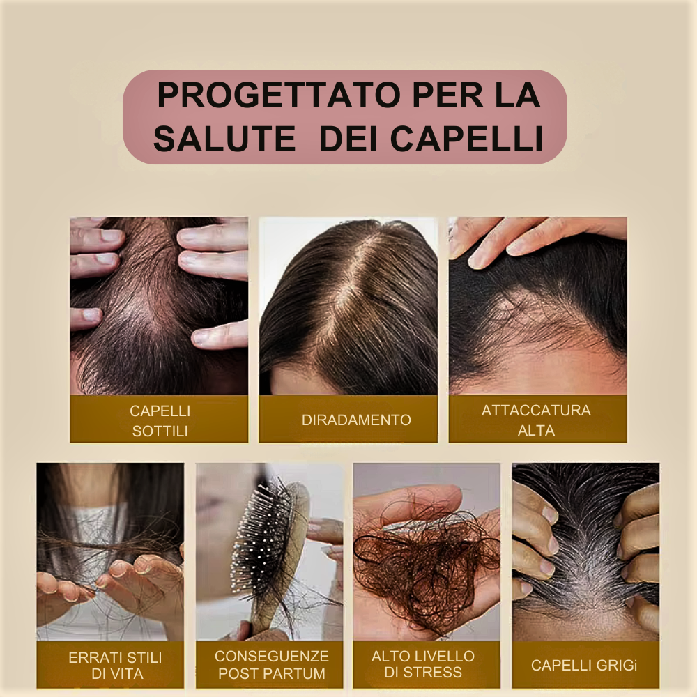 Spray para el crecimiento del cabello con biotina y colágeno