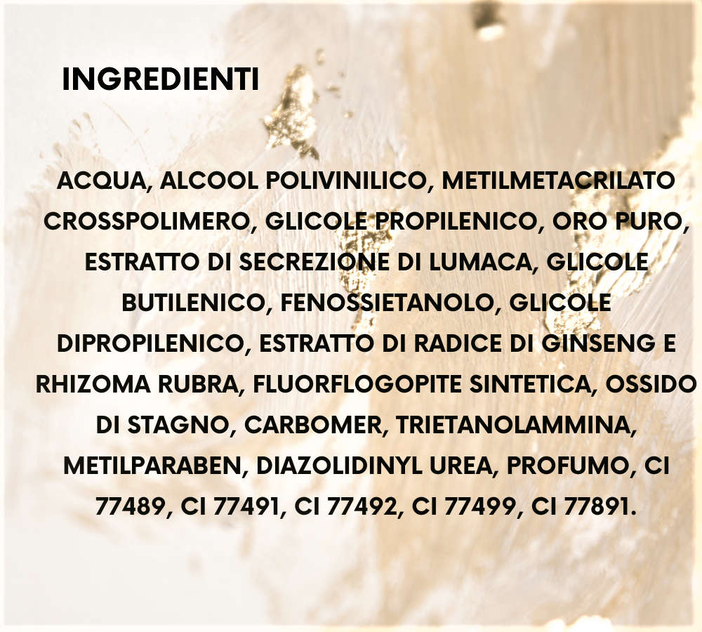 Mascarilla de belleza con colágeno, oro de 24 quilates, baba de caracol y raíz de ginseng