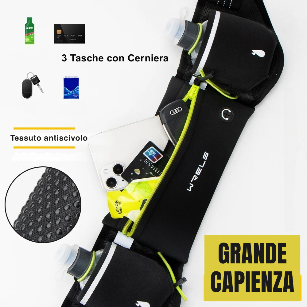 Marsupio Sportivo con 2 Mini Borracce