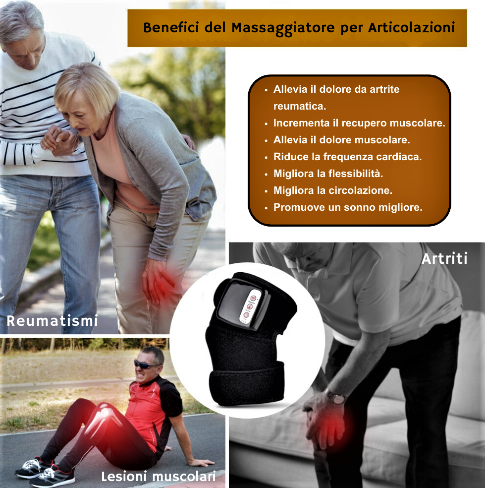 Masajeador vibratorio infrarrojo para el tratamiento del dolor de rodillas, codos y hombros