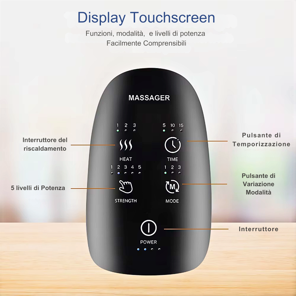 Dispositivo médico electrónico para masajes de masoterapia, shiatsu y acupuntura para manos y muñecas
