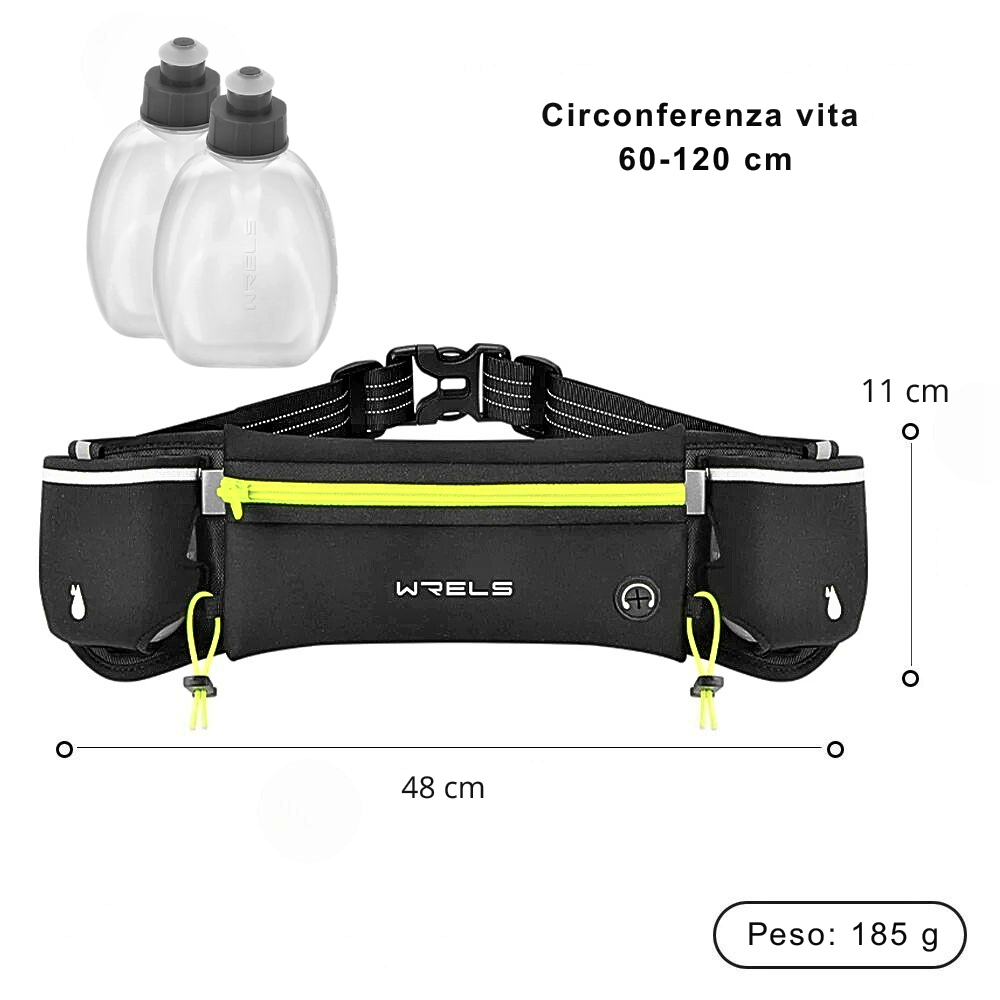 Marsupio Sportivo con 2 Mini Borracce