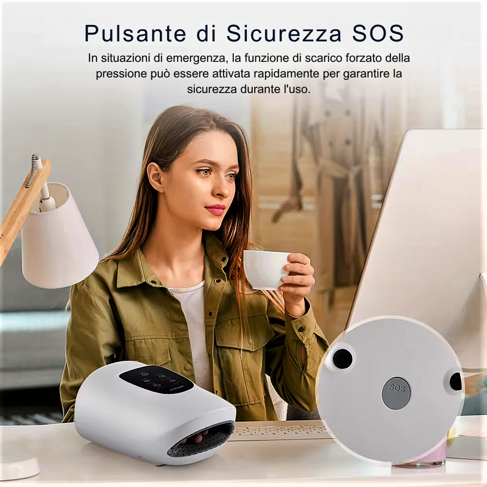 Dispositivo médico electrónico para masajes de masoterapia, shiatsu y acupuntura para manos y muñecas