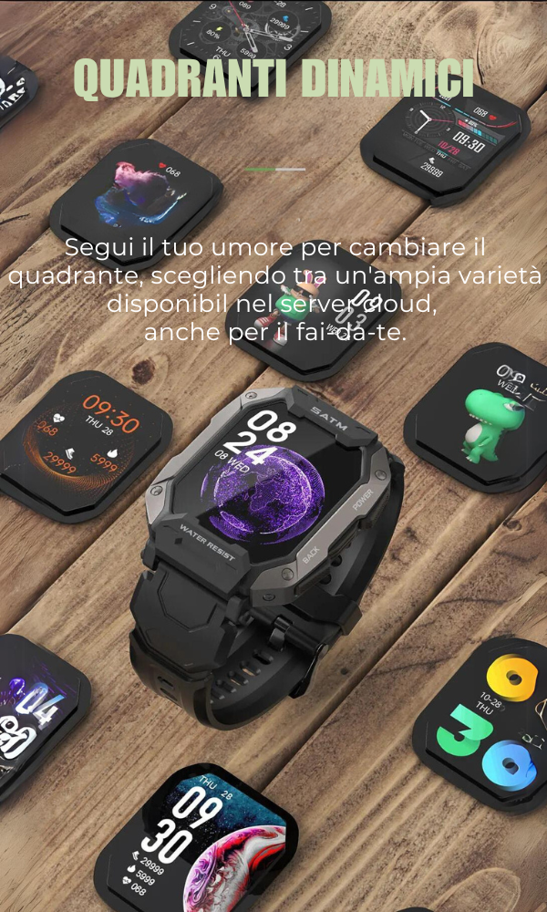 Smartwatch deportivo: resistente al agua hasta 50 m y funciones avanzadas
