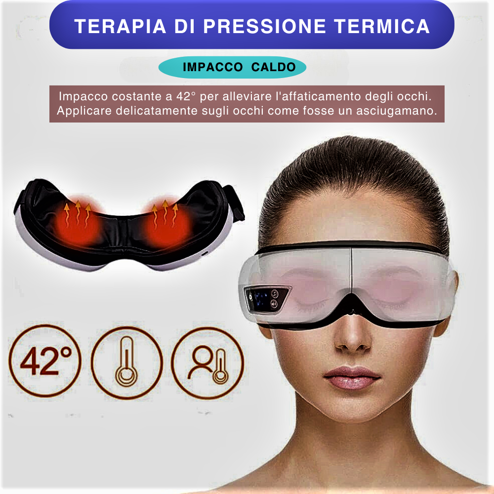 Masajeador de ojos Bluetooth ¡Relájate y bienestar para tus ojos!