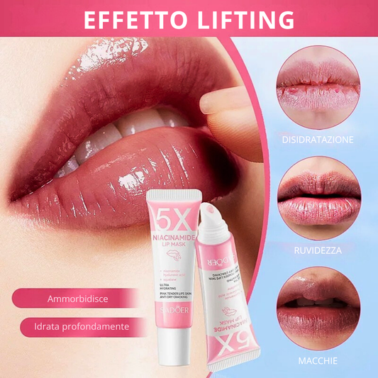 Maschera Labbra Rimpolpante alla Niacinamide 5X