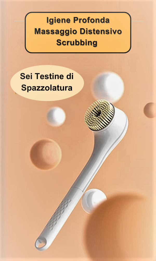 Spazzola Elettrica per Doccia 3-in-1: Pulizia Profonda, Massaggio e Relax Totale