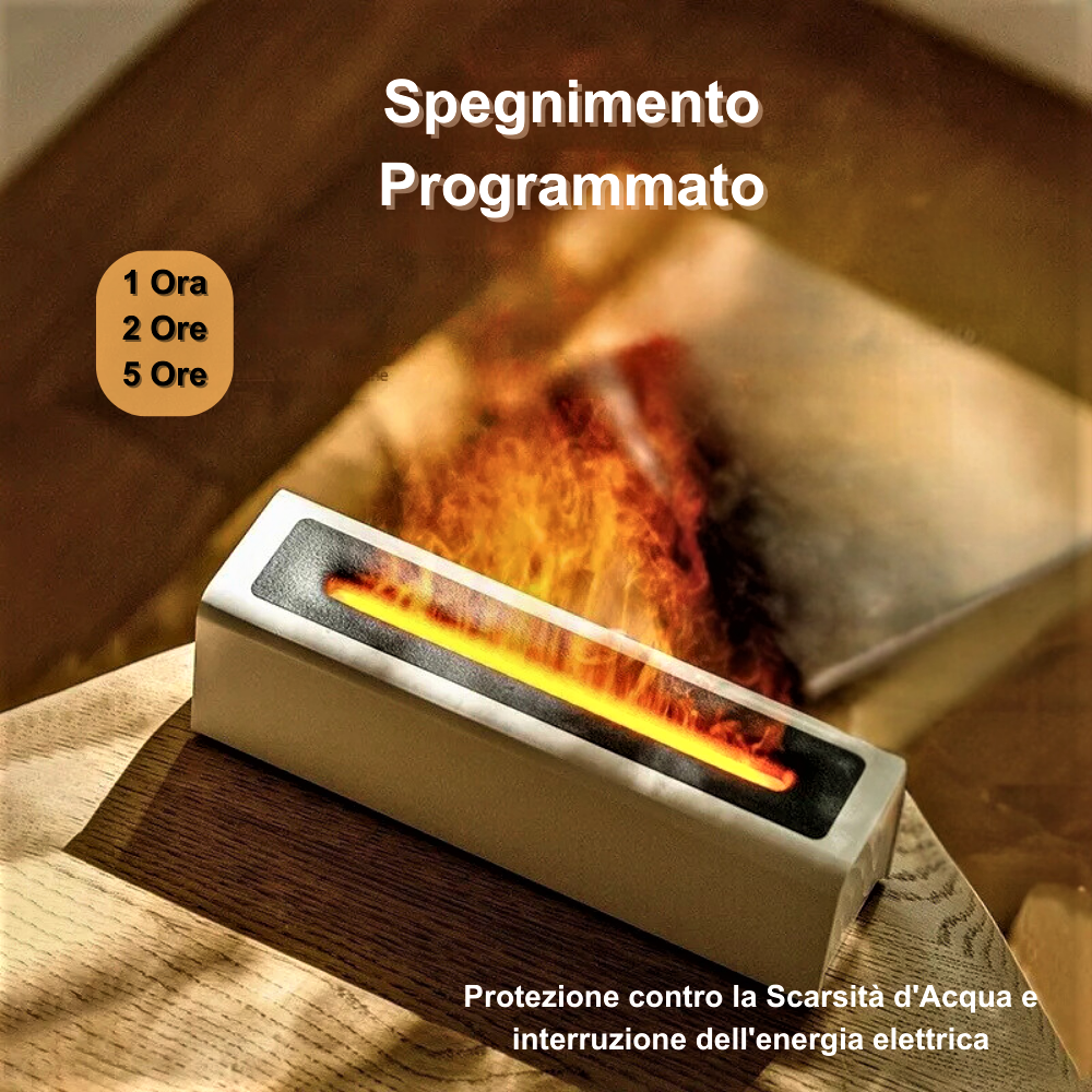 Diffusore per Aromaterapia con Simulazione di Fiamme Colorate: Design e Benessere in un Solo Dispositivo