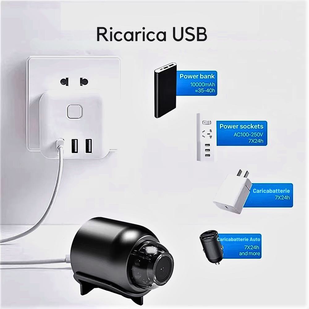 Mini cámara WiFi inalámbrica 4K HD Tu seguridad, en cualquier momento y en cualquier lugar