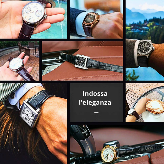 Cinturini per Orologio in Fiore di Pelle di Vitellino con Accessori